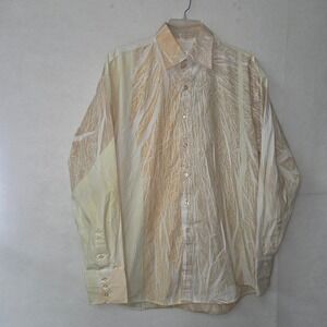 Bare Fox Platinum Cotton Clothing Men XL Button Down Shirt Abstract TieDye Print